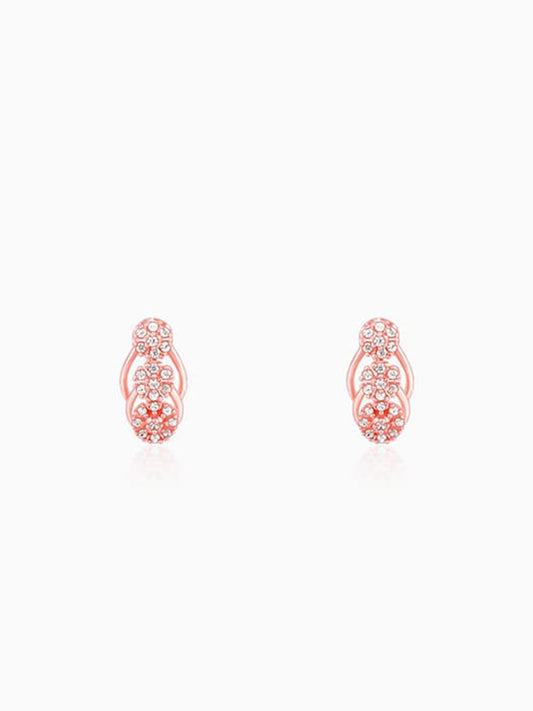 Rose Gold Floral Edifice Earrings