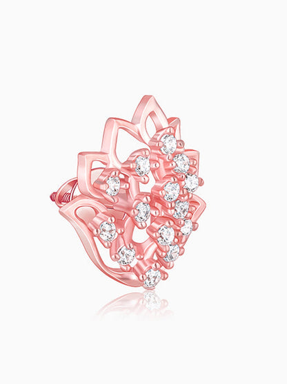 Rose Gold Lotus Radiance Earrings