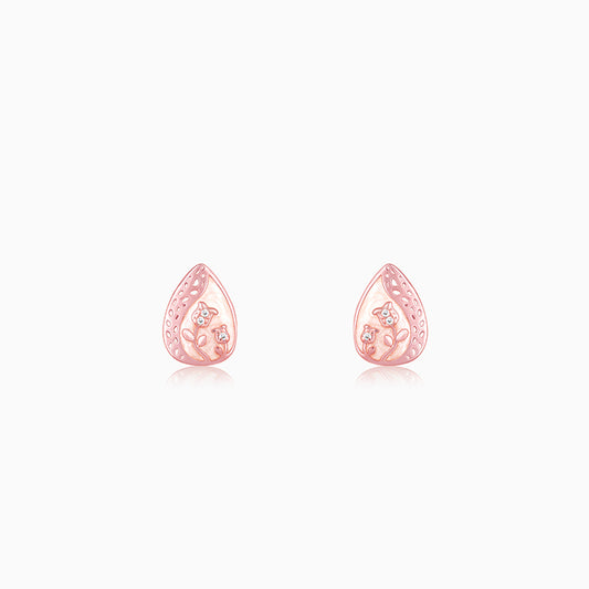 Rose Gold Divine Floral Earrings