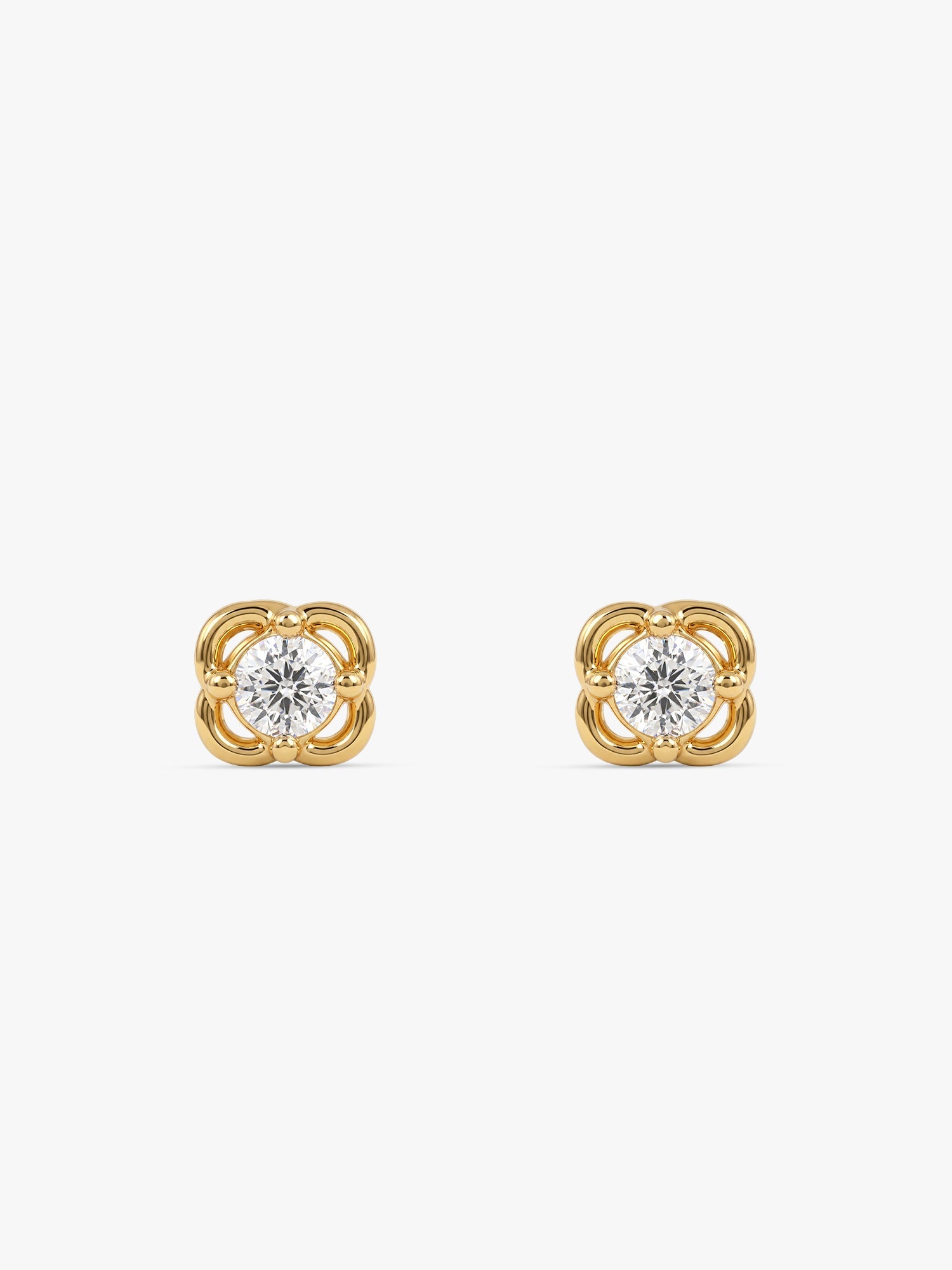Golden Mini Floral Earrings
