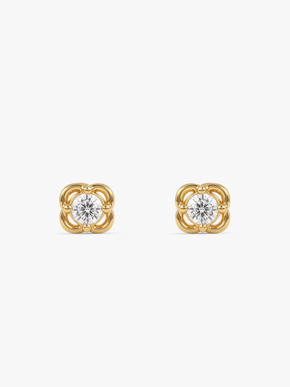 Golden Mini Floral Earrings