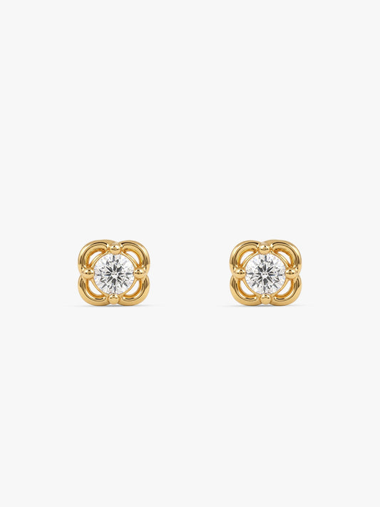 Golden Mini Floral Earrings