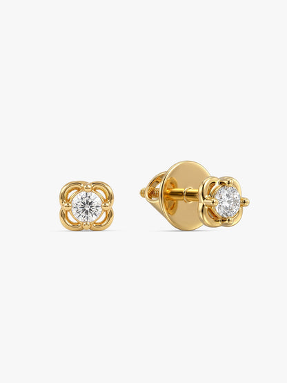 Golden Mini Floral Earrings