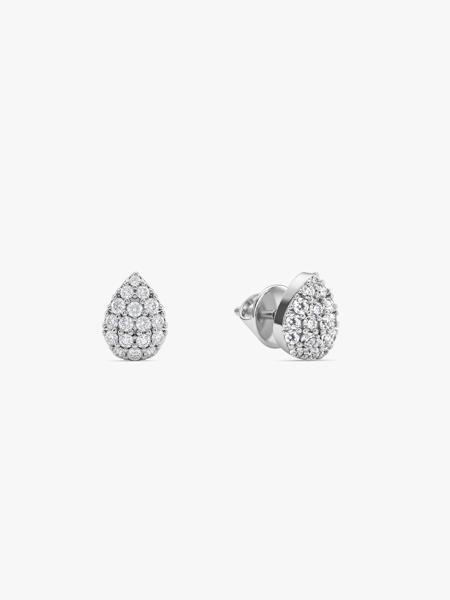 Silver Graceful Pear Earrings