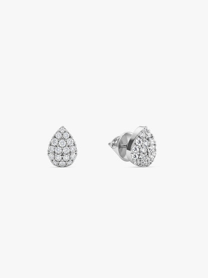 Silver Graceful Pear Earrings