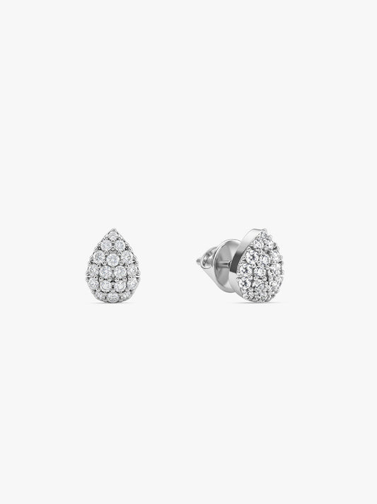 Silver Graceful Pear Earrings