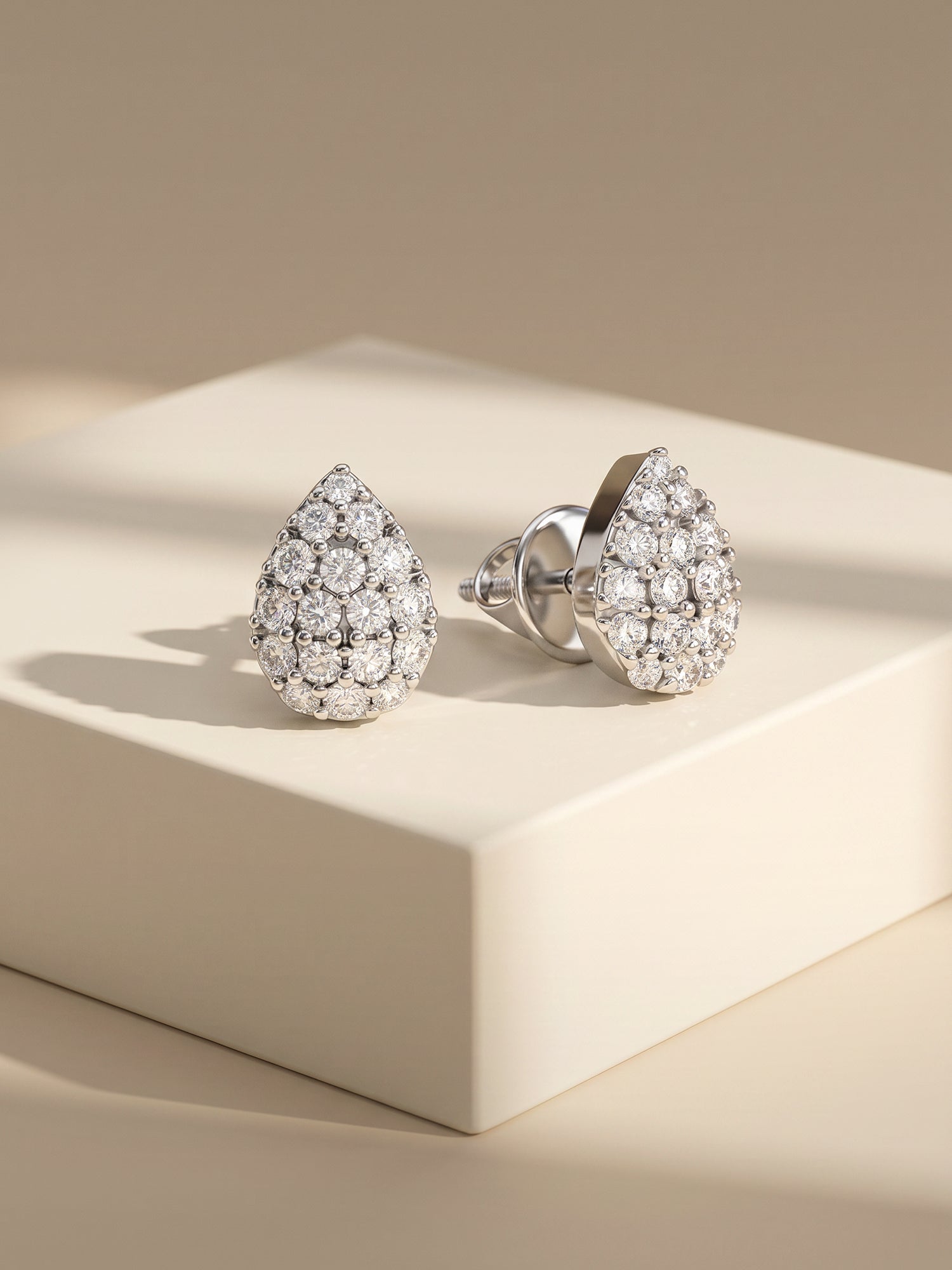 Silver Graceful Pear Earrings