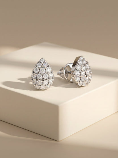 Silver Graceful Pear Earrings
