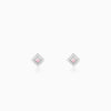 Silver Dazzling Cube Earrings