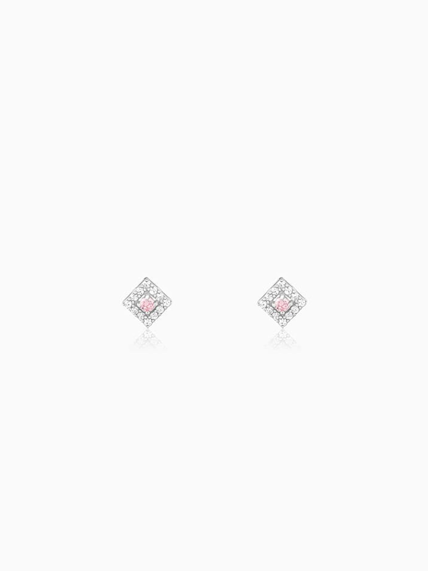 Silver Dazzling Cube Earrings