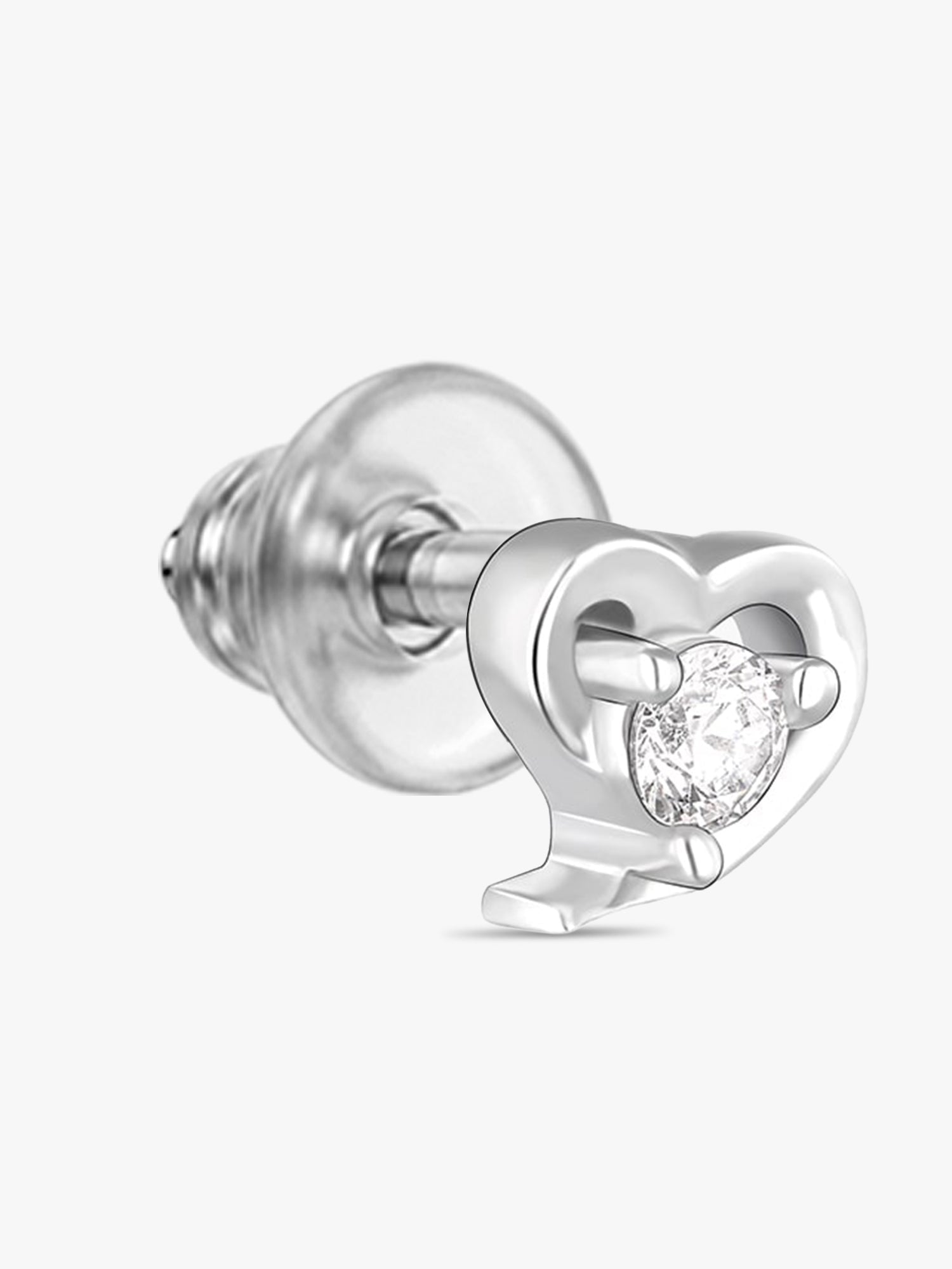 Silver Cute Heart Earrings