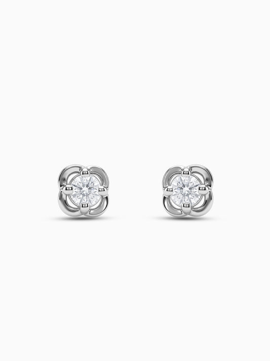 Silver Bloomfire Zirconia Earrings