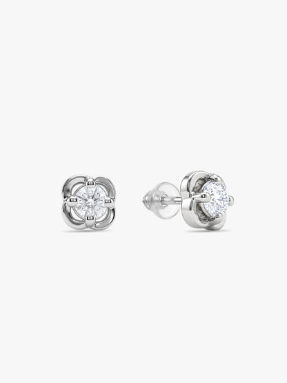 Silver Bloomfire Zirconia Earrings