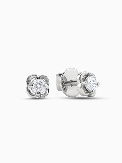 Silver Bloomfire Zirconia Earrings