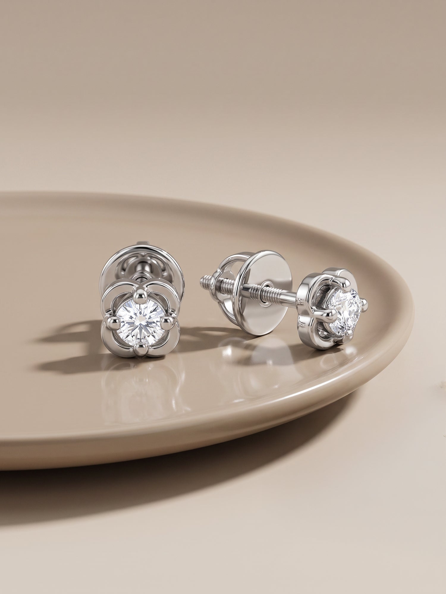Silver Bloomfire Zirconia Earrings