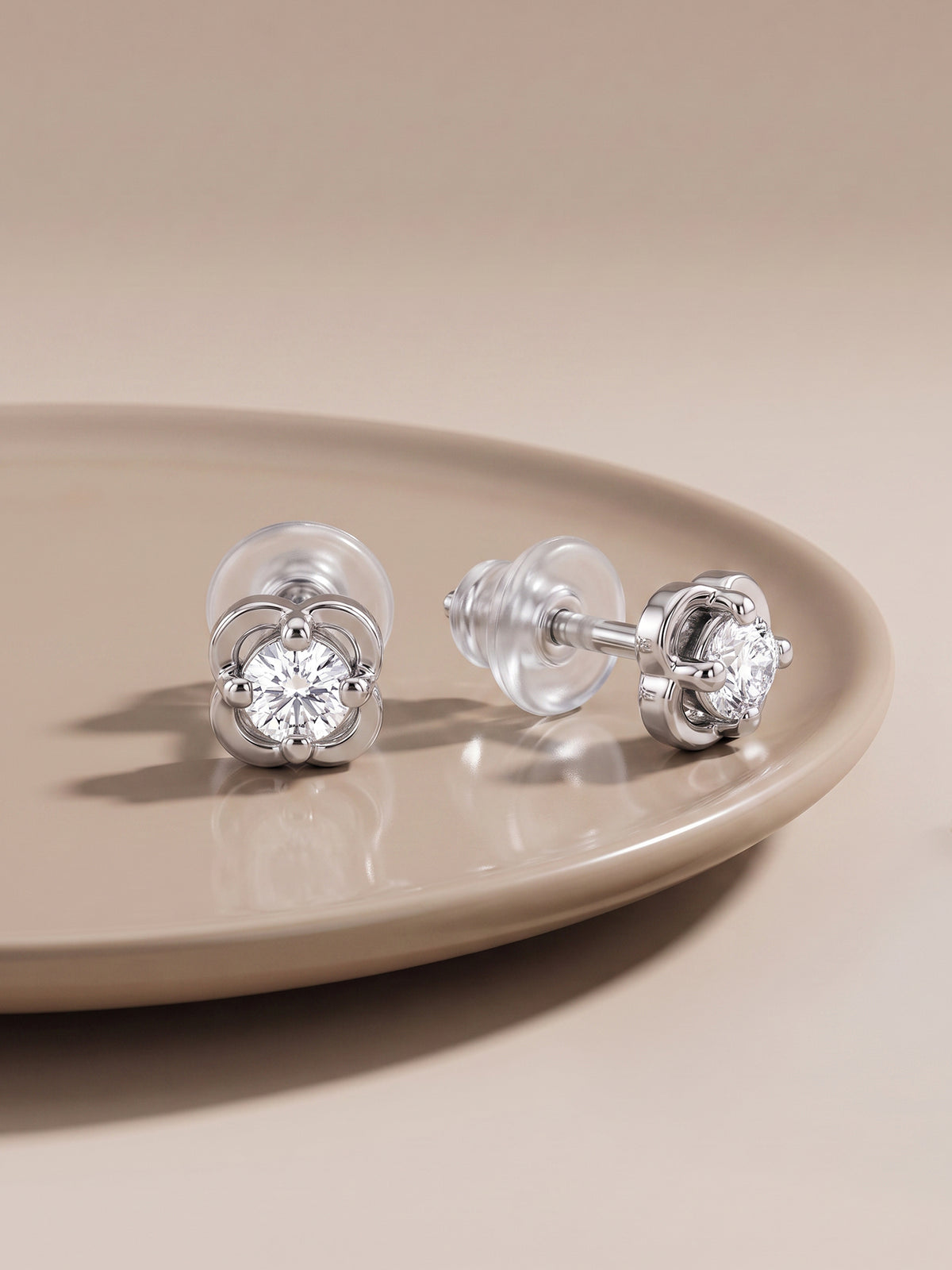 Silver Bloomfire Zirconia Earrings
