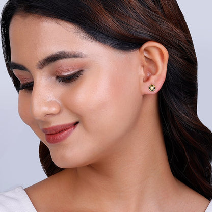 Golden Classic Hexagon Studs
