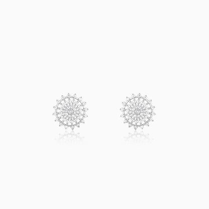 Silver Wheel of Life Earrings