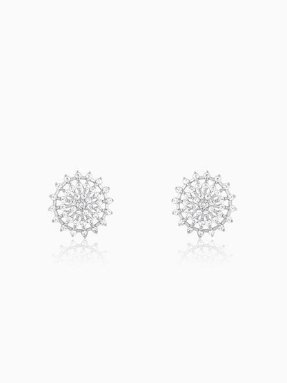 Silver Wheel of Life Earrings