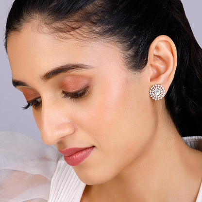 Silver Wheel of Life Earrings