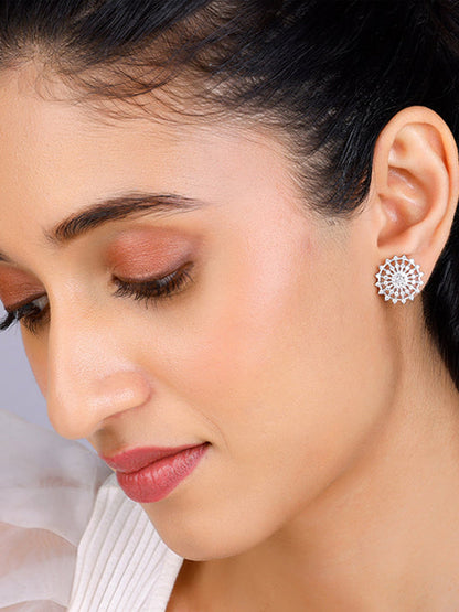 Silver Wheel of Life Earrings