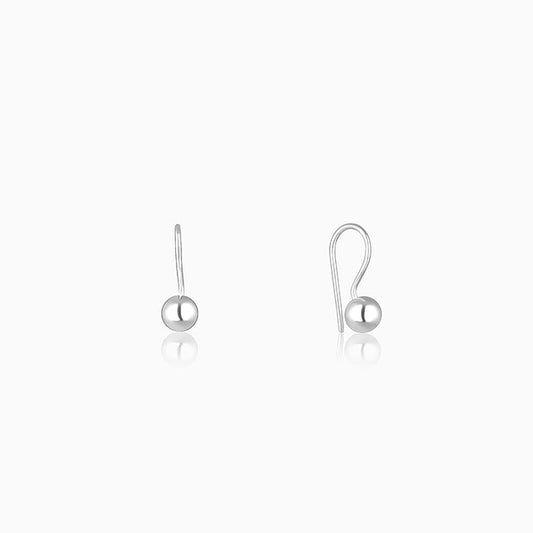 Silver Classic Ball Dangling Earrings