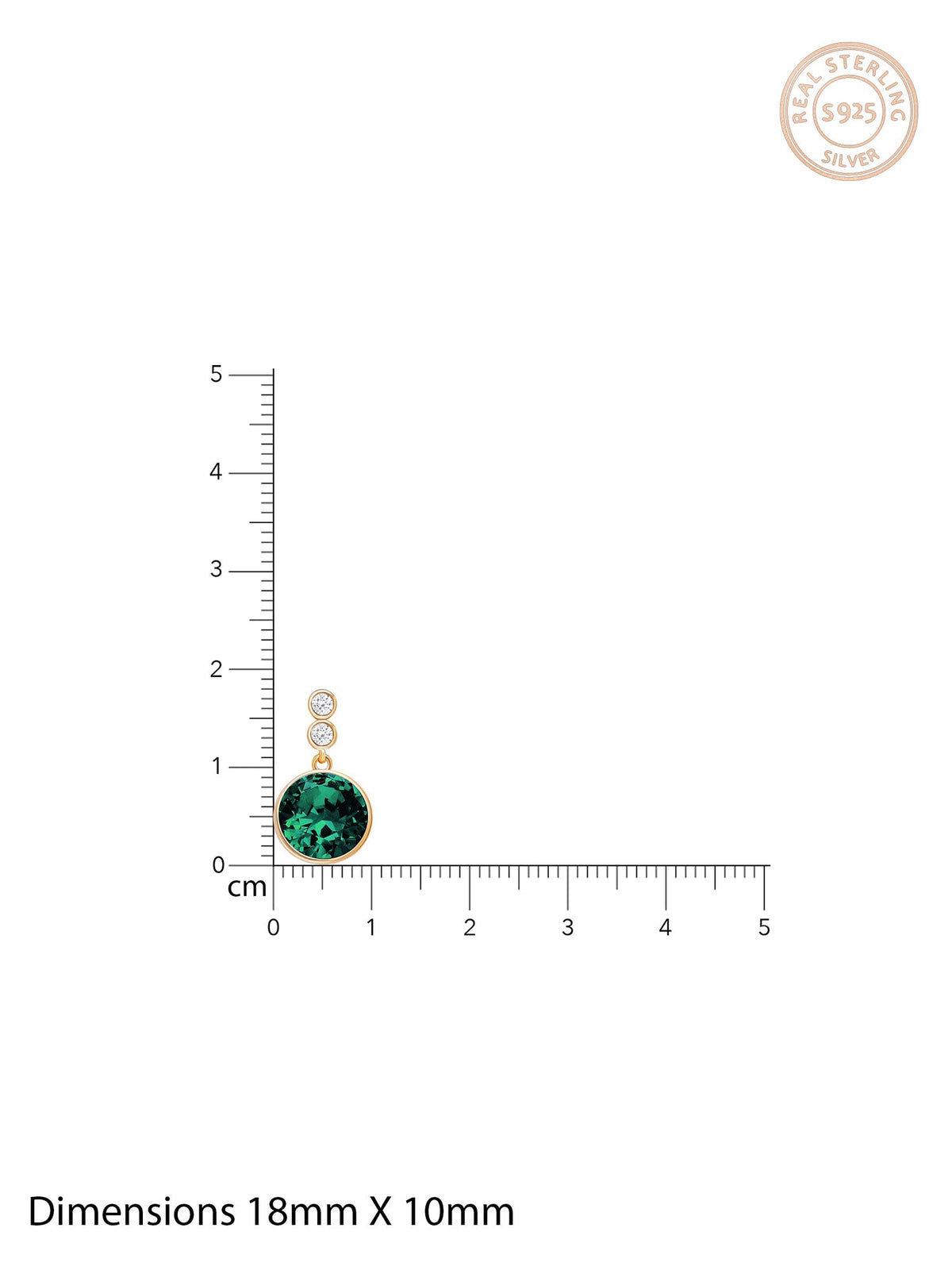 Golden Emerald Green Sphere Earrings
