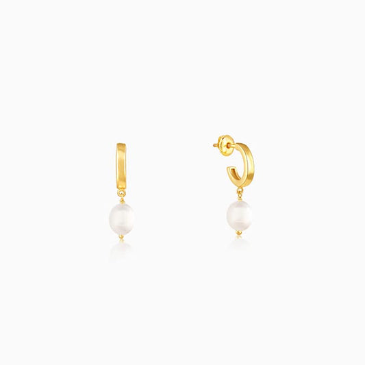 Golden Ocean's Luster Hoop Earrings