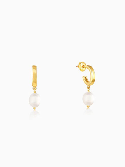Golden Ocean's Luster Hoop Earrings