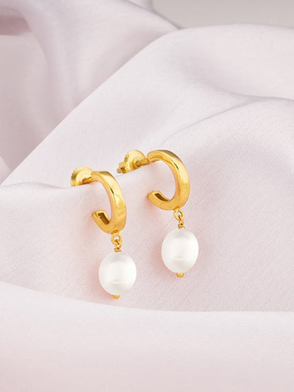 Golden Ocean's Luster Hoop Earrings