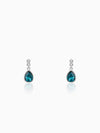 Silver Turquoise Blue Tear Drop Earrings