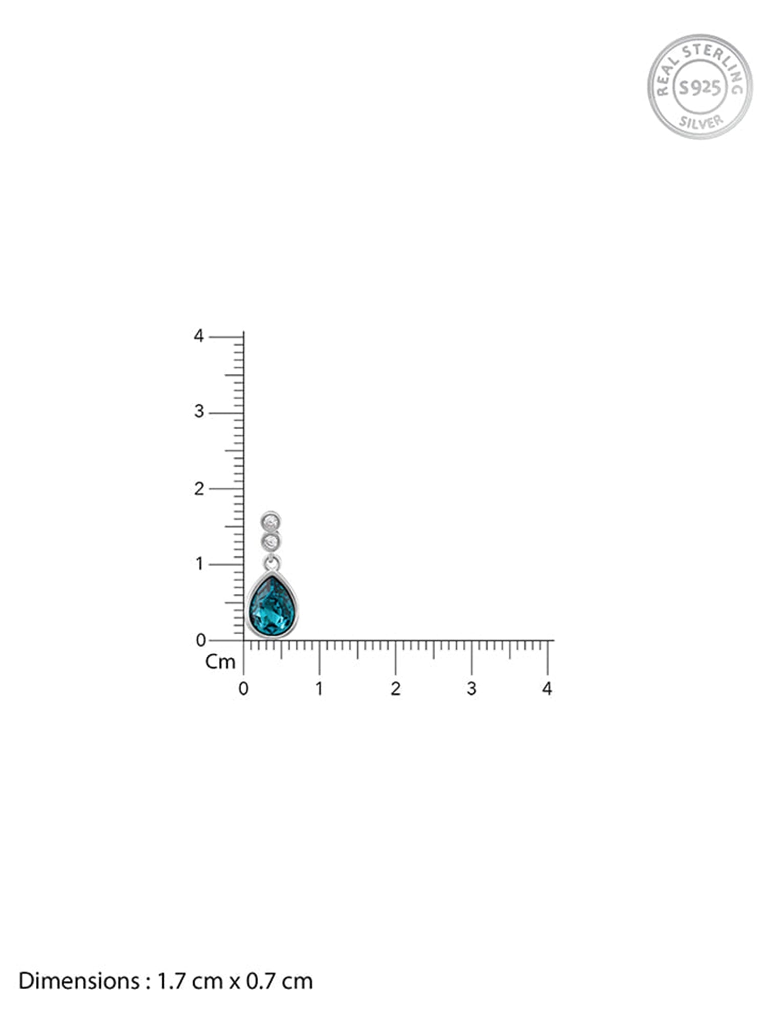 Silver Turquoise Blue Tear Drop Earrings