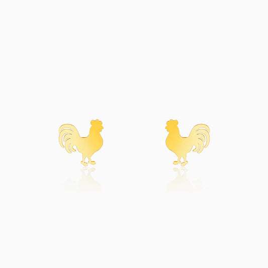Golden Rooster Earrings