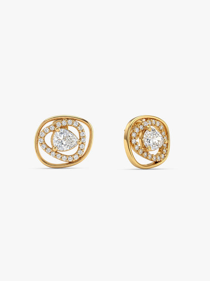 Golden Glittering Earrings