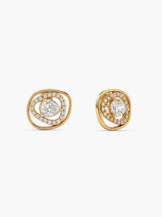 Golden Glittering Earrings