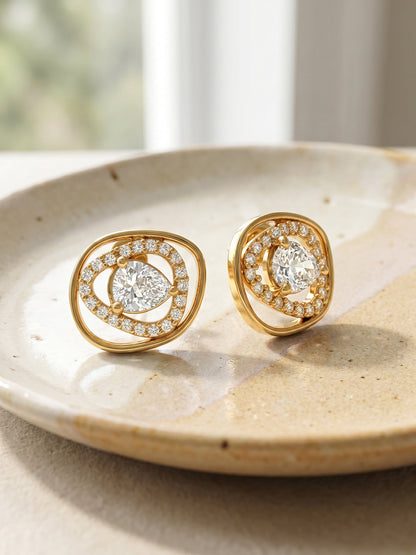 Golden Glittering Earrings
