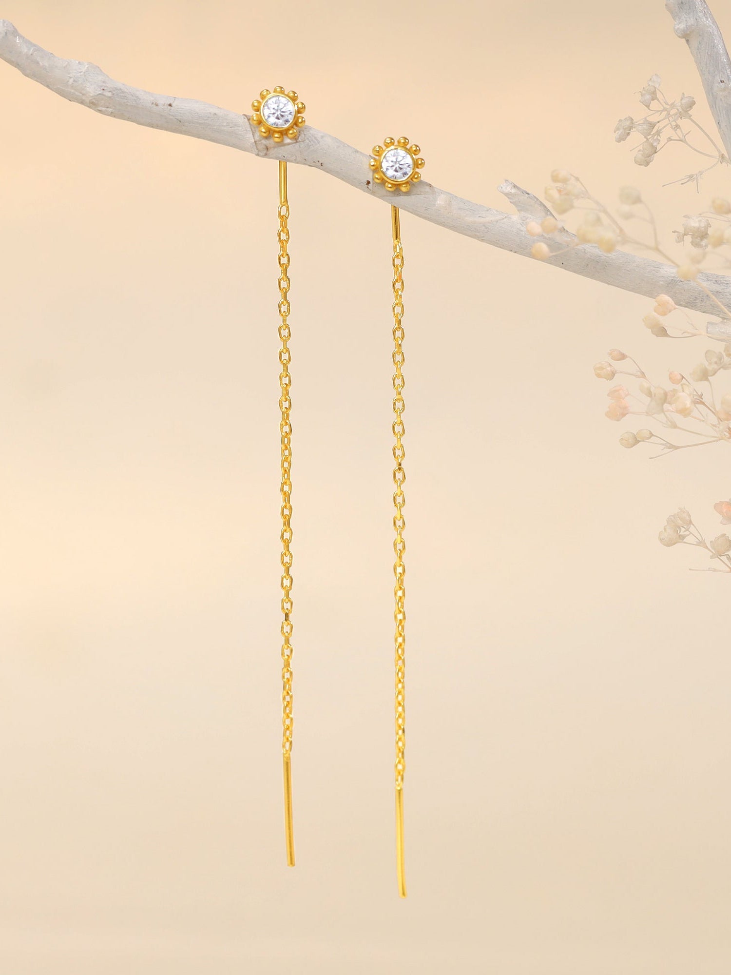 Golden Bling Sui Dhaga Earrings