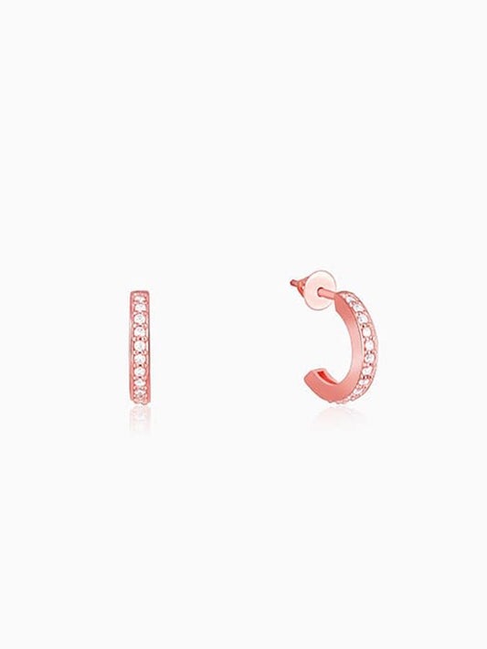 Rose Gold Bliss Hoop Earrings