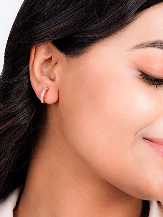 Rose Gold Bliss Hoop Earrings
