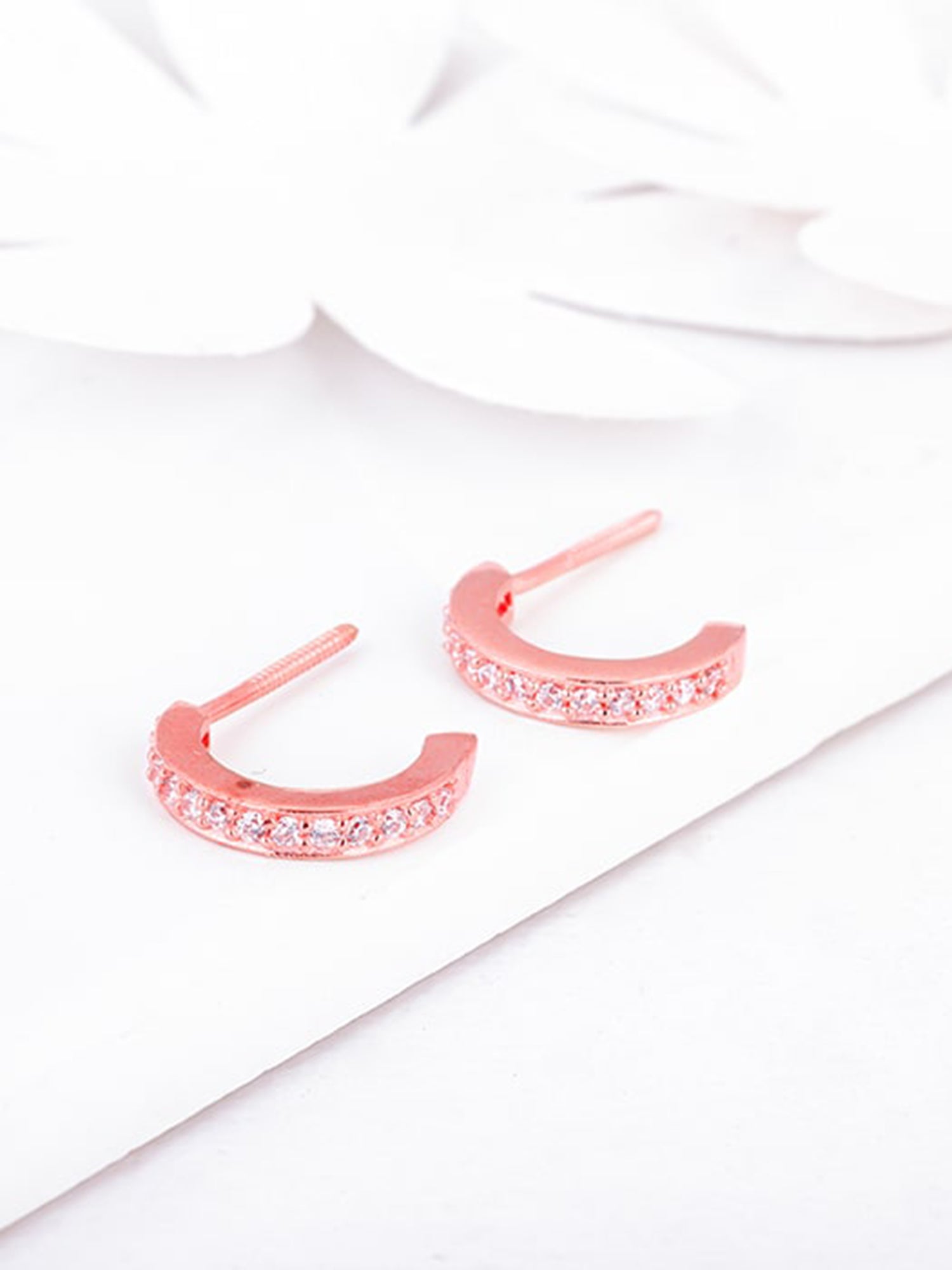 Rose Gold Bliss Hoop Earrings