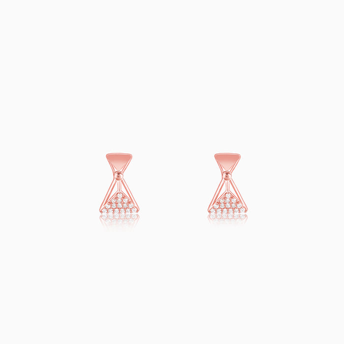 Rose Gold Triangular Elegance Earrings - Image 1