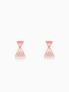 Rose Gold Triangular Elegance Earrings