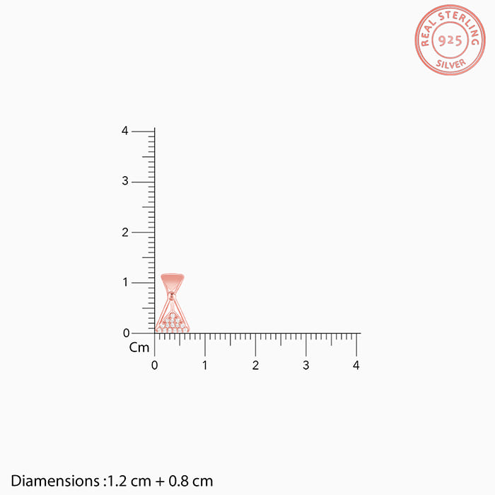 Rose Gold Triangular Elegance Earrings - view 5