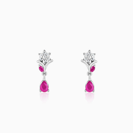 Silver Dewy Blossoms Earrings