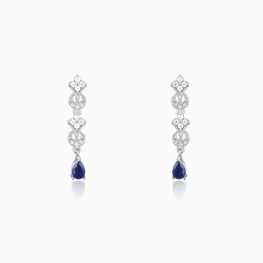 Silver Blue Belle Earrings