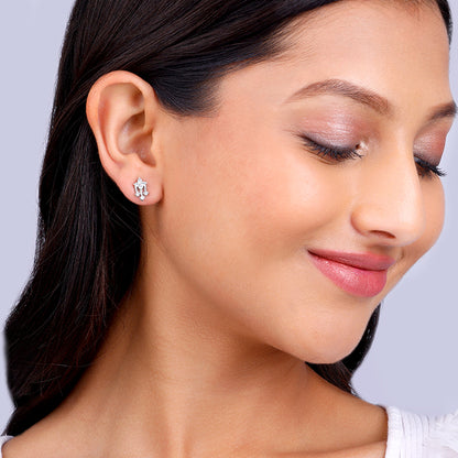 Silver Triad of Shine Earrings