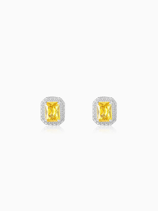 Silver Citrus Zest Sparkler Earrings