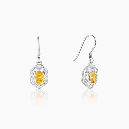 Silver Chromatic Citrine Earrings