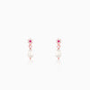Rose Gold Pearl-Kissed Drop Earrings