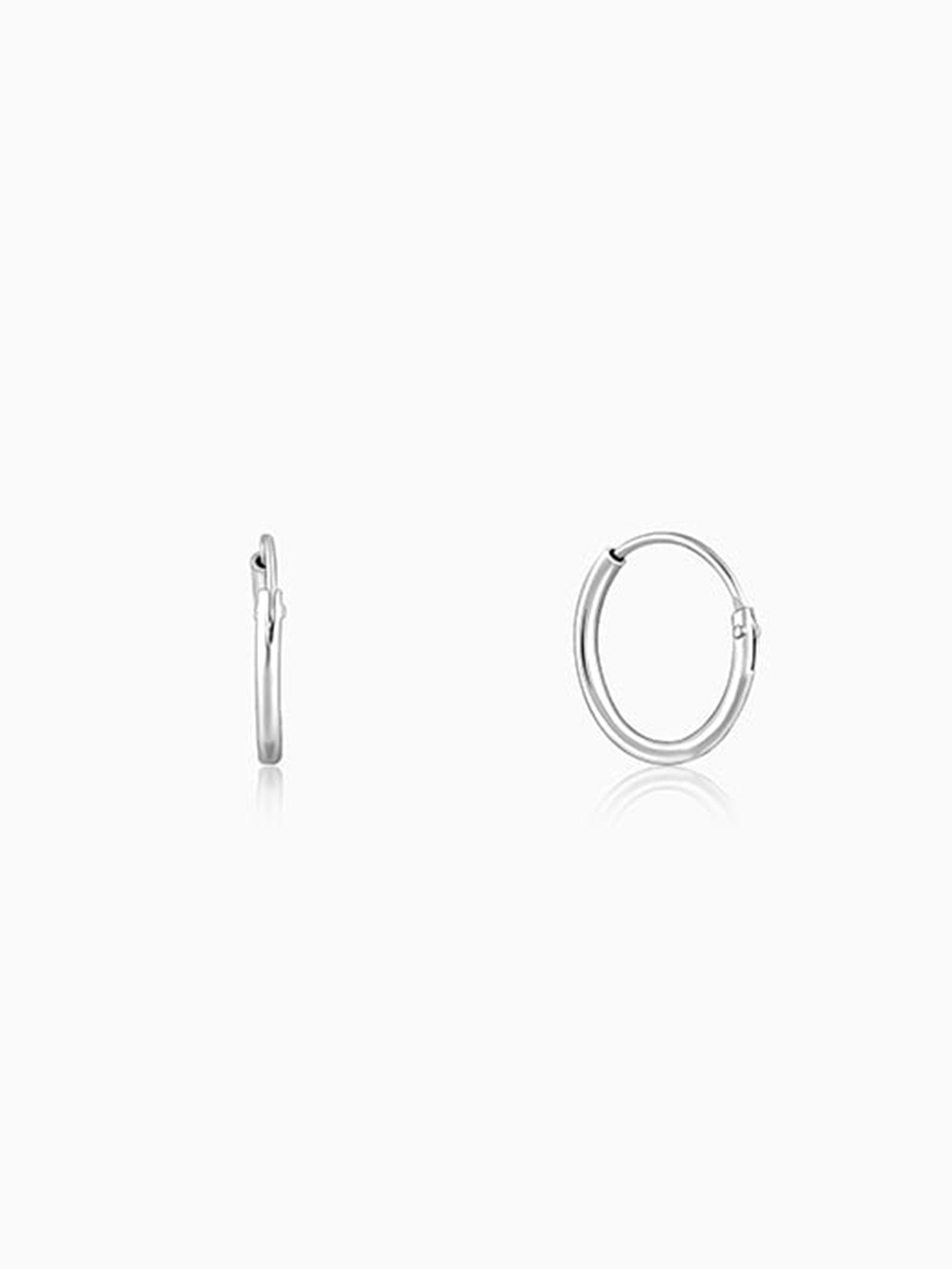 Silver Red Cherry Kids Hoop Earrings (4-12 yrs)